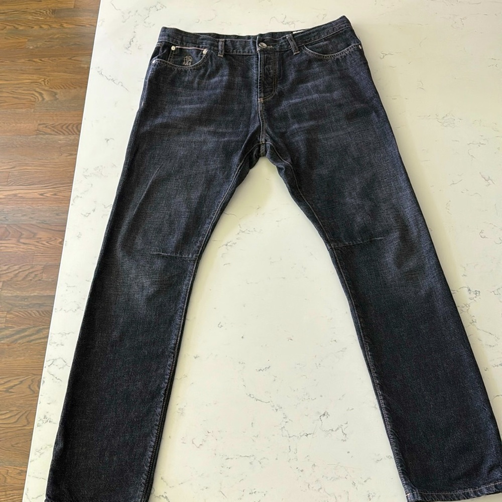 EUC Brunello Cucinelli Black Washed Slim Jeans